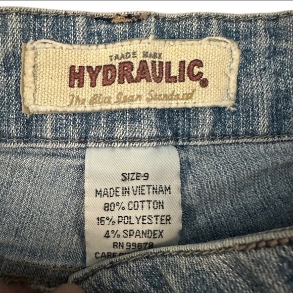 Vintage Y2K Micro Mini Denim Jean Skirt ~ Hydraulic ~ Size 9/10 - Picture 3 of 4